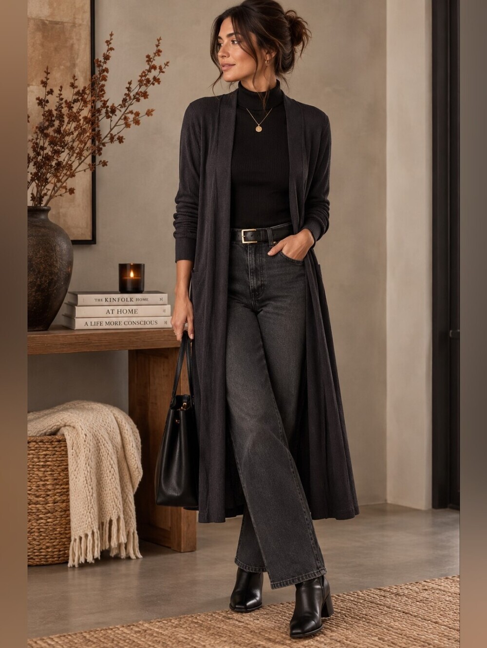 NWT!! Antistar | Long Ribbed Open-Front Duster Cardigan, Size M